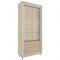 Шкаф «Калипсо 2», 832 ? 362 ? 1880 мм, цвет туя светлая