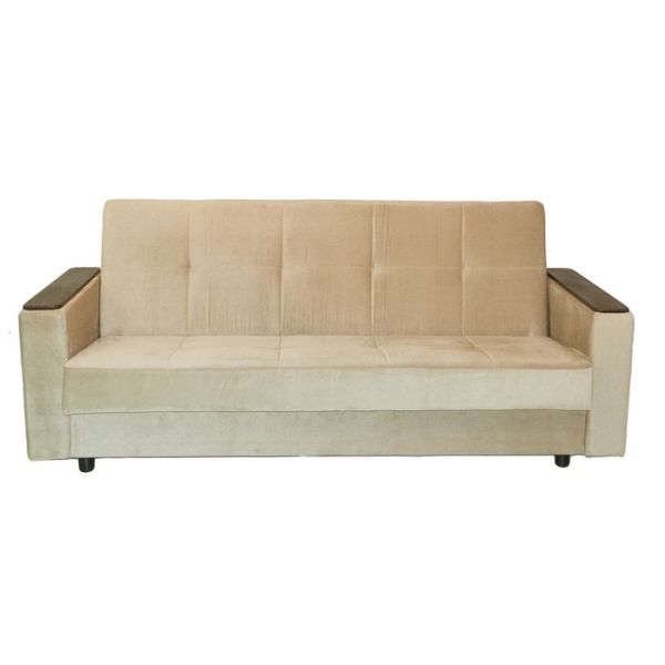 Диван прямой «Элегия 8», механизм книжка, ППУ, велюр, цвет бежевый