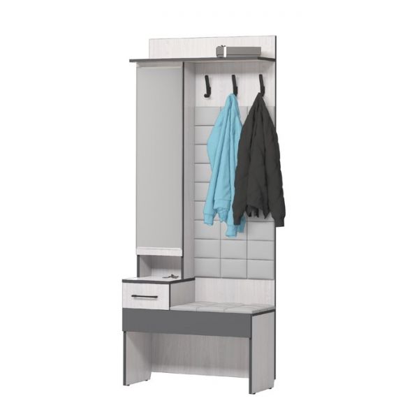 Прихожая «Эльза 1», зеркало, 800 ? 350 ? 2000 мм, цвет дуб сонома