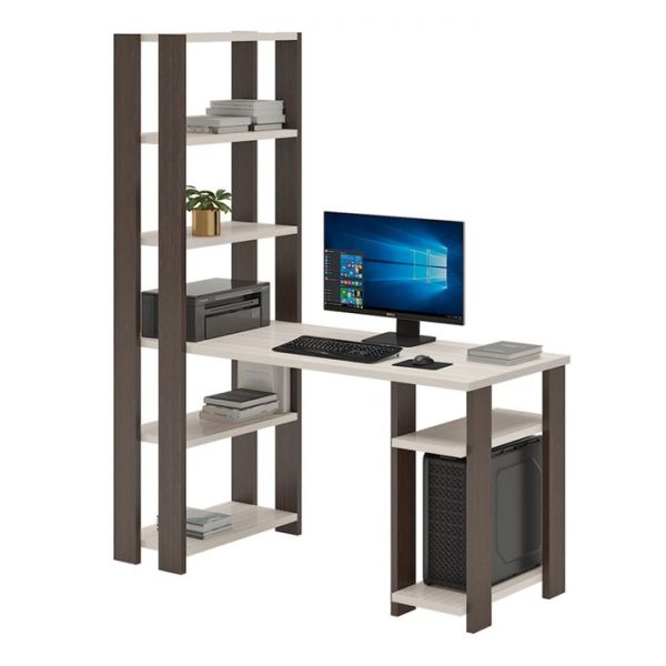 Компьютерный стол, 1400 ? 650 ? 1800 мм, цвет белый