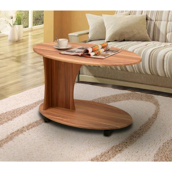 Стол журнальный №10, 885 ? 525 ? 580 мм, мдф матовый, цвет итальянский орех