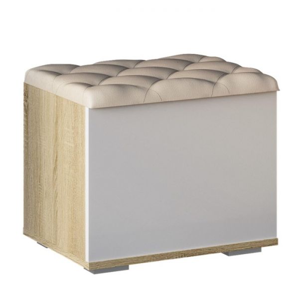 Пуф Белладжио 502х370х435 сонома/белый