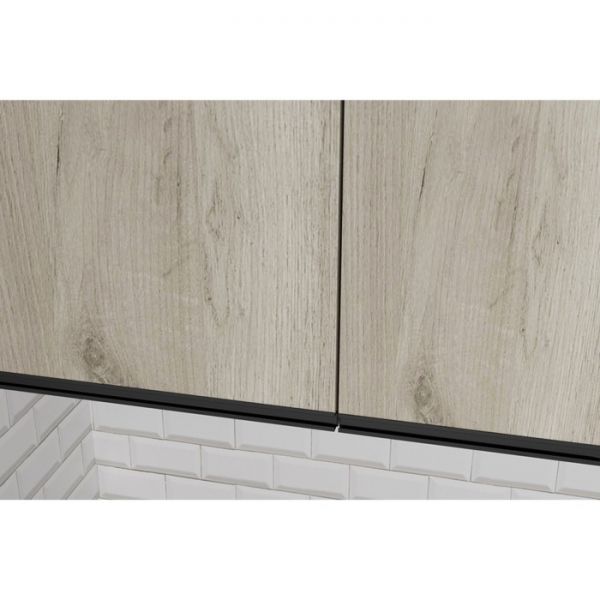 Кухонный угловой гарнитур Равенна мега прайм 2700х1500 Венге/Алмабра темная/Дуб браун