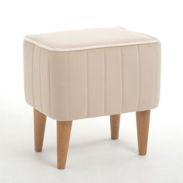 Пуф "Амма" велюр Velutto бежевый