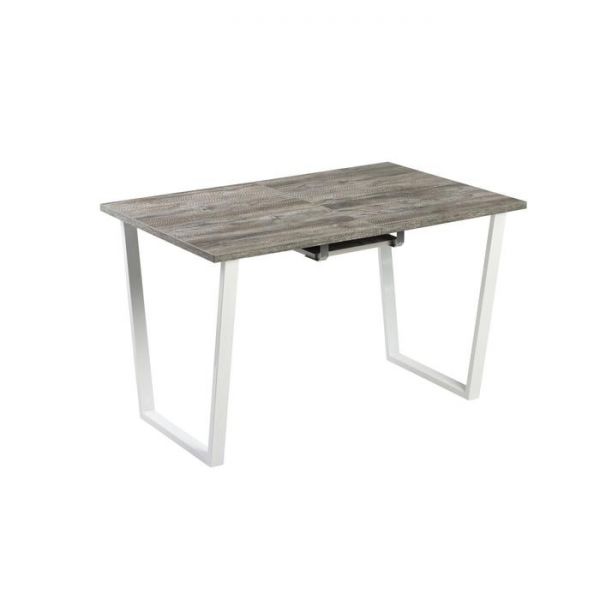 Стол АТЛАНТ-02 1200/1700*800х750 Сосна Пасадена/Опора АТЛАНТ-Белый глянец