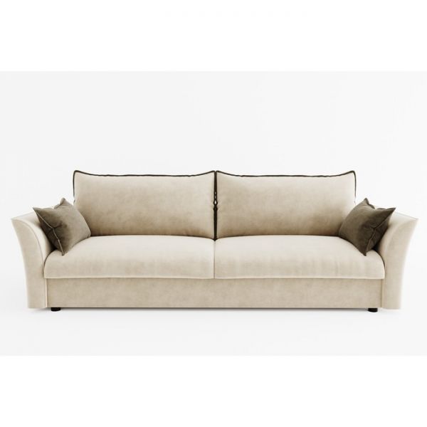 Прямой диван «Барселона», механизм пантограф, велюр, цвет селфи 01 / селфи 03