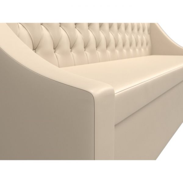 Кухонный прямой диван «Мерлин», механизм дельфин, рогожка, цвет серый