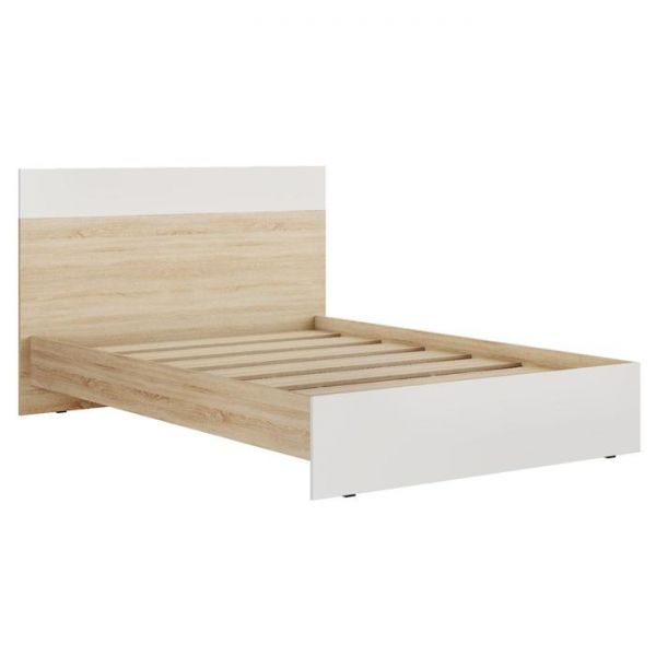 Кровать ЛАЙТ 1400х2000 Белый/корпус Дуб Сонома