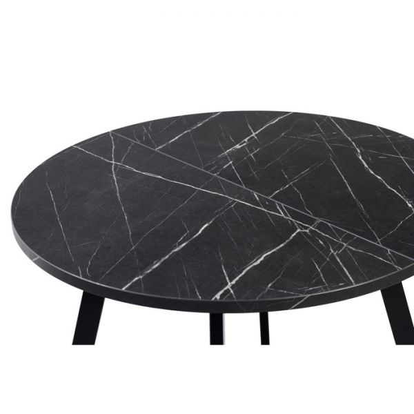 Стол РИМ D-940/1390х940х760 Камень Черный/Опора Гермес чёрная матовая