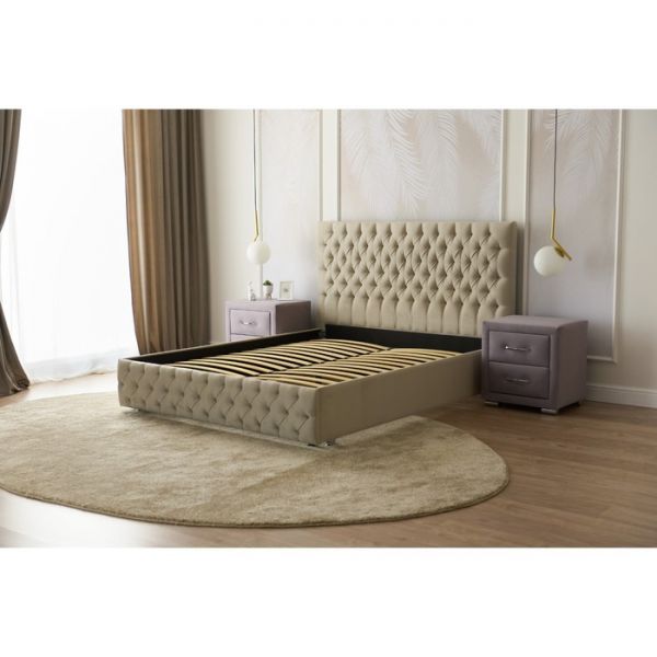 Кровать «Купол тысячелетия» без ПМ, 1400 ? 2000 мм, ортопедическое основание, velutto 01