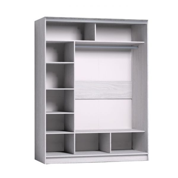 Шкаф-купе Strike, 1600 ? 595 ? 2105 мм, ЛДСП, цвет белый