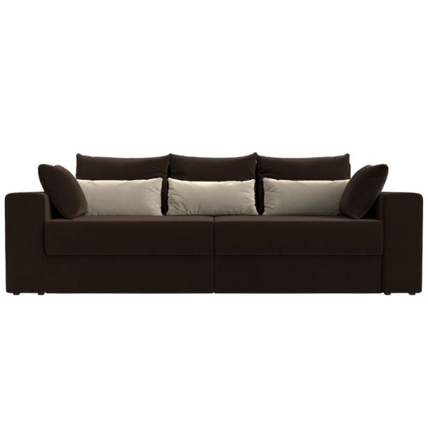 Диван прямой «Мэдисон», механизм еврокнижка, микровельвет, цвет коричневый