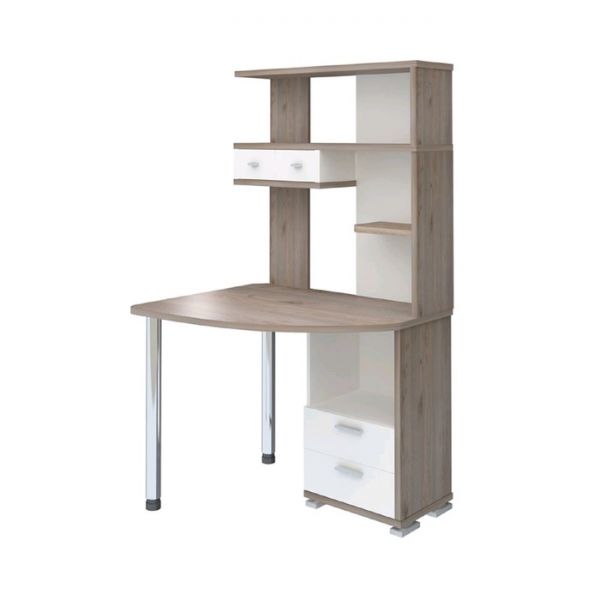 Стол компьютерный «СК 20», 1050 ? 850 ? 1740 мм, левый, цвет нельсон / белый