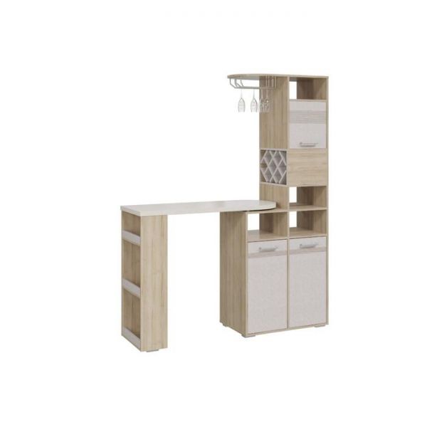 Шкаф перегородка двухсторонний "БАРС" 1590*450*2000 Дуб ривьера/Лен