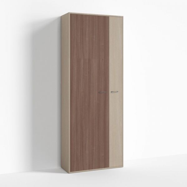 Шкаф широкий левый ПР-ШС-1-4, 800х334х2100 мм, ясень шимо светлый, ясень шимо темный