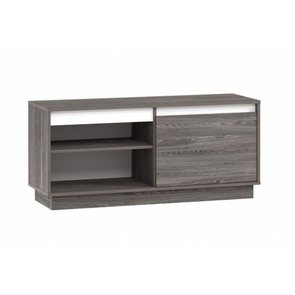Тумба под ТВ Virginia НМ 011.28, 1242х400х554, Белый Скандинавский/Ясень Анкор темный
