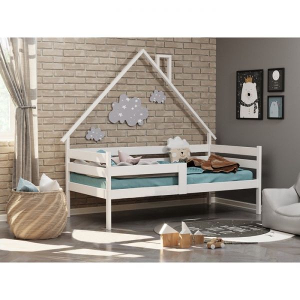 Кровать Анита-2 800х1600 массив березы Белая