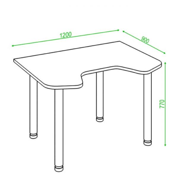 Стол «СКЛ Игр120МО», 1200 ? 900 ? 770 мм, цвет чёрный