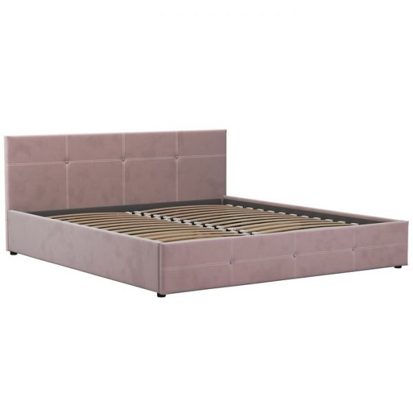 Кровать Синди, 1800х2000, ортопедическое осн+ПМ, Мазерати 15/Серо-розовый