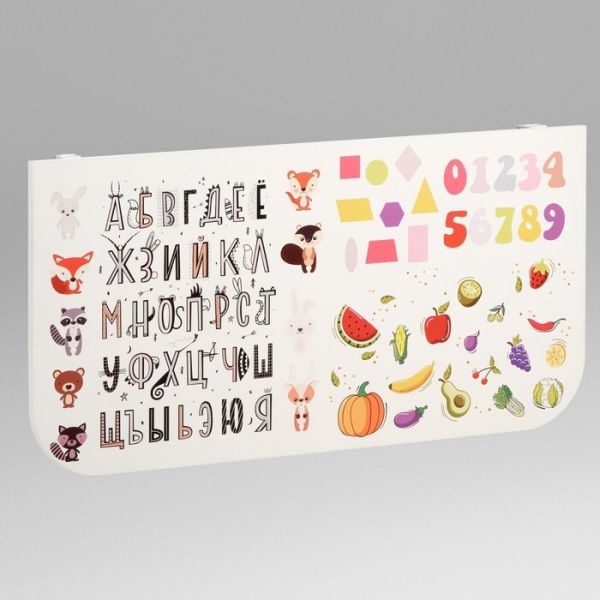 Стол подвесной с фотопечатью, 800х400х20, Белый