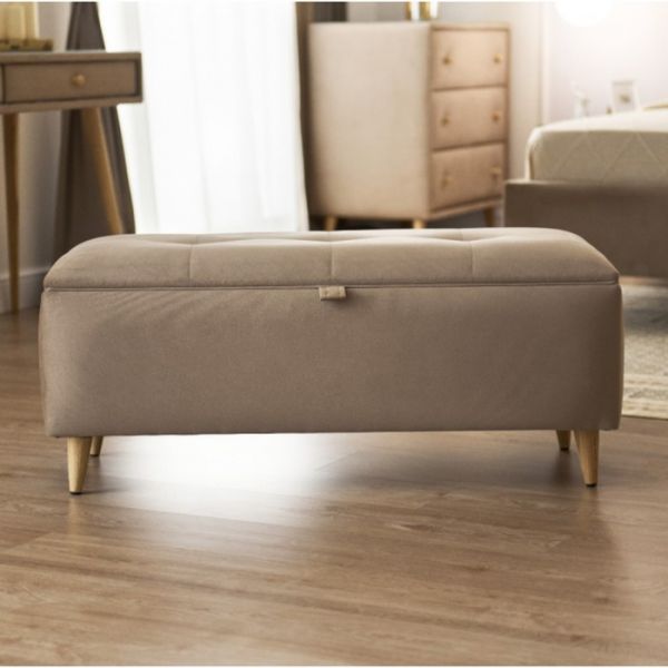 Банкетка прямоугольная «Олимпия», с ПМ, велюр, цвет velutto 05