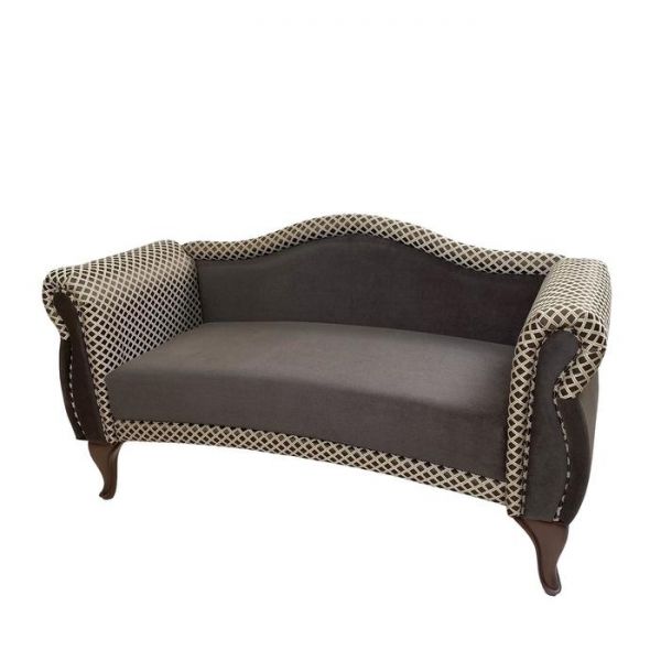 Банкетка со спинкой «Лилия», цвет шегги шоколад / аделина даймонд шоколад