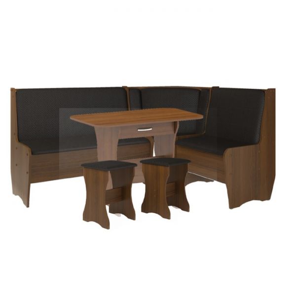 Кухонный уголок Трапэзи ЭНА 1644х1244х830 PUNTO-коричневый /Орех Экко