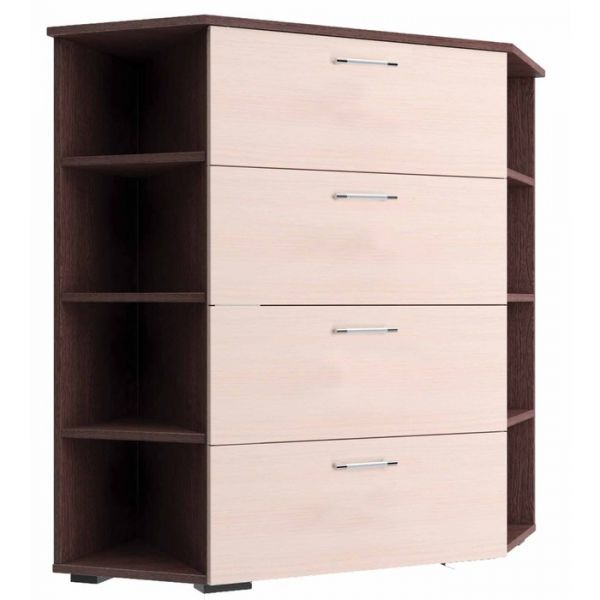 Комод К-21 1000х750х750 Дуб выбеленный/Венге