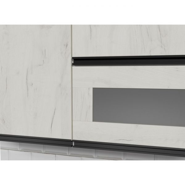 Кухонный гарнитур Паола лайт 1200х600 Белый/Кантри/Дуб грей, Дуб браун