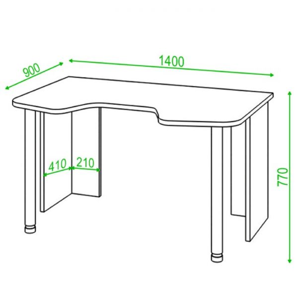 Стол «СКЛ Игр120», 1200 ? 900 ? 770 мм, цвет чёрный