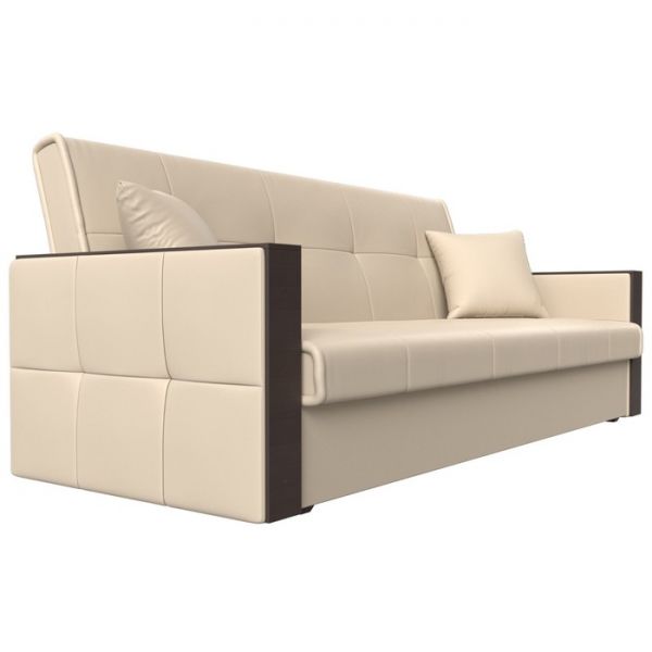 Прямой диван-книжка «Валенсия», механизм книжка, рогожка, цвет бежевый