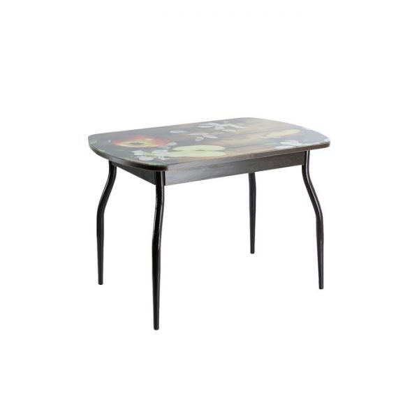 Стол раздвижной с фотопечатью Стин, 1100(1420)x700x760, Венге/Дерево/Крашен. фигурные