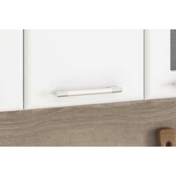 Кухонный гарнитур Яна 2200х600 белый/белый Кофе/зебрано