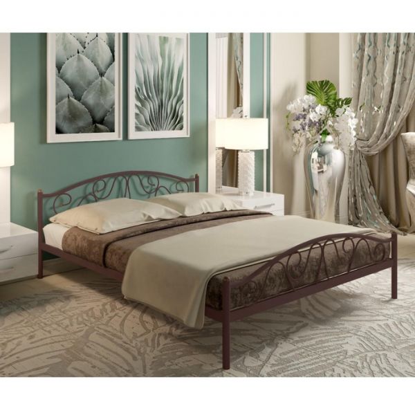 Кровать «Ангелина Плюс», 1200 ? 2000 мм, металл, цвет коричневый
