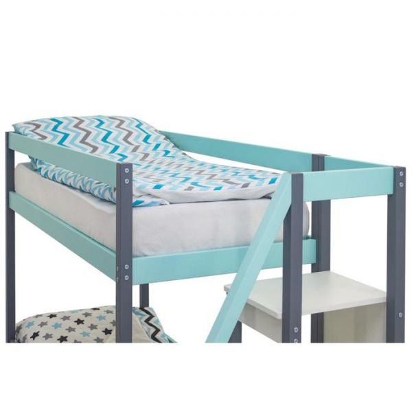 Детская двухъярусная кровать Бельмарко Svogen графит-мятный