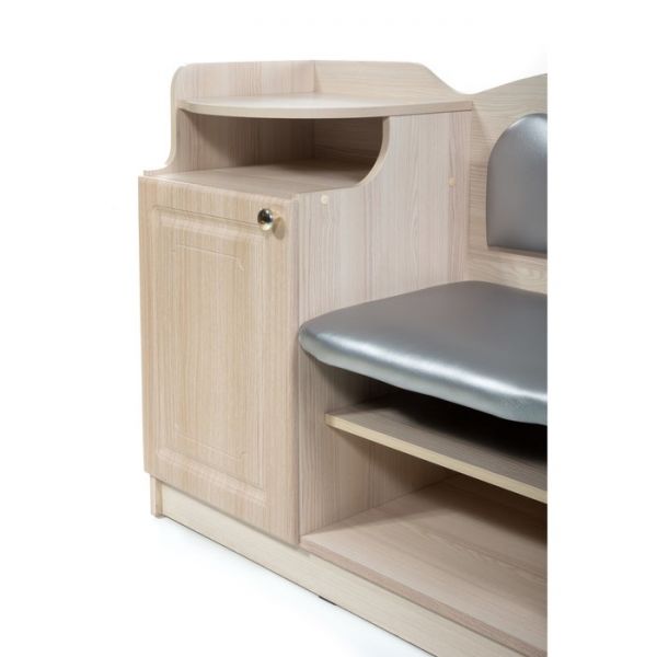 Банкетка №1, 900х430х920, Ясень/Серебро(116)