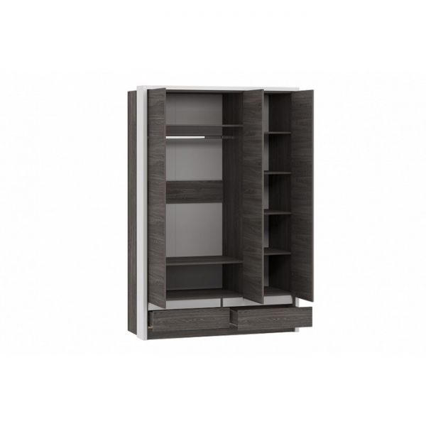 Шкаф 3-х ств Virginia НМ 011.50, 1396х630х2144, Белый Скандинавский/Ясень Анкор темный