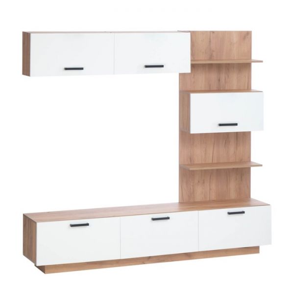 Гостиная Торент, Дуб крафт золотой/Белый