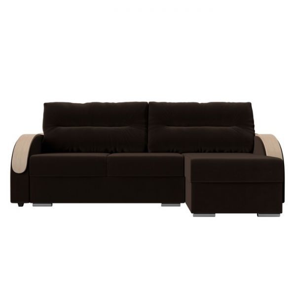 Угловой диван «Дарси», механизм еврокнижка, микровельвет, цвет бежевый