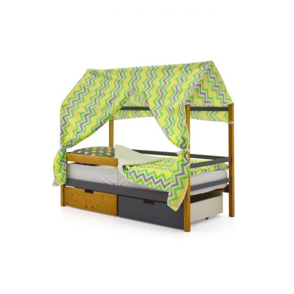 Детская кровать-домик Бельмарко Svogen дерево-графит