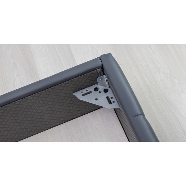 Кровать Хлоя, 1800х2000, ортопедическое осн+ПМ, Пегасо лайт грей/Серый