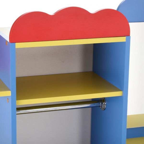 Уголок ряжений с трюмо 1050х300х1100  Синий/жёлтый/красный