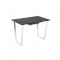 Стол АТЛАНТ-01  1100/1500х700х760 Камень Черный/Опора Атлант белая глянцевая