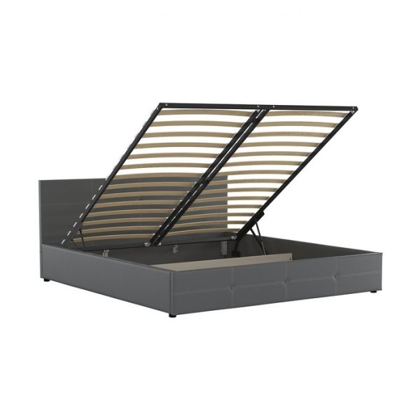 Кровать Синди, 1800х2000, ортопедическое осн+ПМ, Марика/Серый