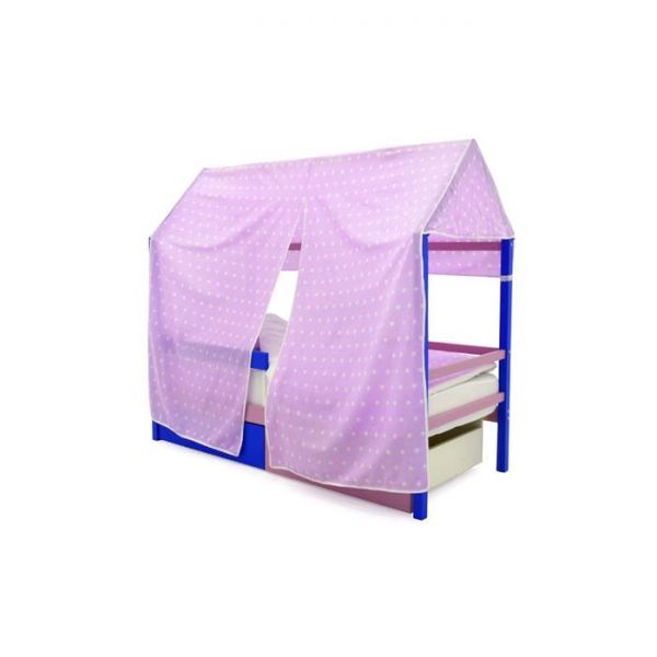 Крыша текстильная Бельмарко для кровати-домика Svogen звезды, фон лаванда