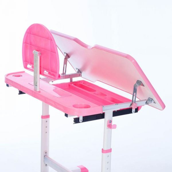 Растущая парта со стулом S01, розовая, ростовая группа №3-4