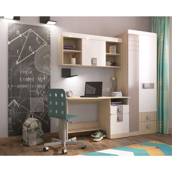 Полка навесная «Стиль 7», 1210 ? 316 ? 563 мм, цвет туя светлая / лайм