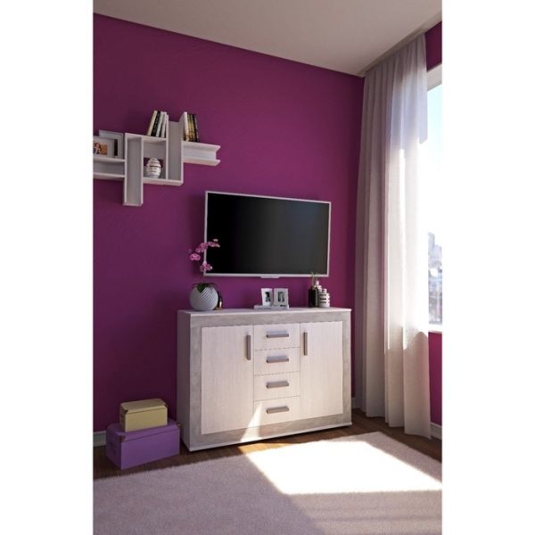 Комод «Леон 366», 1358 ? 445 ? 979 мм, цвет ясень анкор светлый / ателье светлый