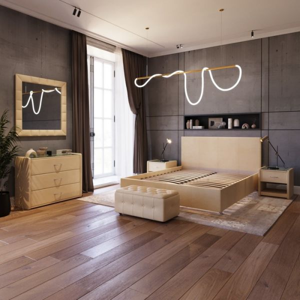 Кровать «Атриум New» без ПМ, 1400 ? 2000 мм, ортопедическое основание, цвет бежевый