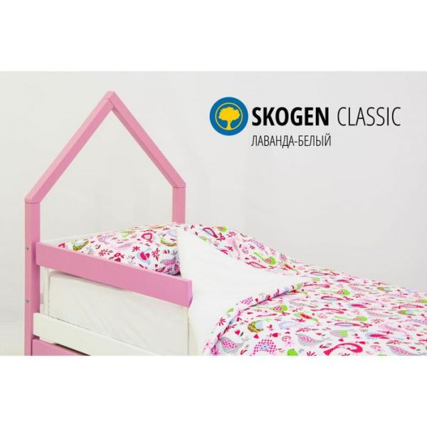 Детская кровать-домик мини "Svogen лаванда-белый"